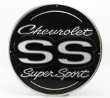 Edicola Accessories Metal Round Plate - Chevrolet Ss 1:1 Černá Stříbrná