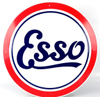 Edicola Accessories Metal Round Plate - Esso 1:1 Bílá Modrá Červená