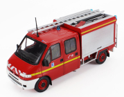 Edicola Citroen Jumper Doble Cabine Centre De Secours De L'aisne Fire Engine 2002 1:43 Červená Bílá Stříbrná