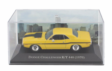Edicola Dodge Challenger R/t 440 Coupe 1970 - Con Vetrina - With Showcase 1:43 Žlutá Černá