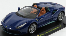Edicola Ferrari 488 Spider 2015 - Inspired By The 166 Touring Barchetta - Con Vetrina - With Showcase 1:24 Blue Met
