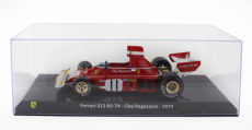 Edicola Ferrari F1  312 B3-74 N 11 Season 1974 Clay Regazzoni - Con Vetrina - With Showcase 1:24 Červená Bílá
