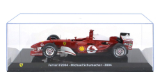 Edicola Ferrari F1  F2004 N 1 World Champion Season 2004 Michael Schumacher - Con Vetrina - With Showcase 1:24 Red