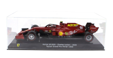 Edicola Ferrari F1  Sf1000 Team Scuderia Ferrari N 16 8th Toscana Gp Mugello 1000th Gp Ferrari F1 2020 Charles Leclerc - Con Vetrina - With Showcase 1:24 Mugello Red