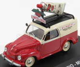 Edicola Fiat 500c Furgoncino Van Mutti 1954 1:43 Červený Krém