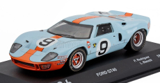Edicola Ford usa Gt40 4.9l V8 Team Jw Automotive Engineering Gulf N 9 Winner 24h Le Mans 1968 Lucien Bianchi - P.rodriguez 1:43 Světle Modrá Oranžová