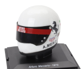 Edicola Helmet F1  Casco Helmet Arturo Merzario 312 B3 Team Ferrari Season 1973 1:5 Bílá