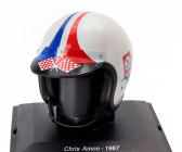 Edicola Helmet F1  Casco Helmet Chris Amon Team Ferrari 312 F1-67 Season 1967 1:5 Bílá