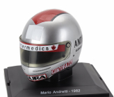 Edicola Helmet F1  Casco Helmet Mario Andretti 126 C2 Team Ferrari Season 1982 1:5 Silver Red