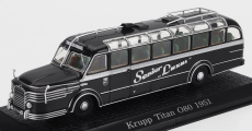 Edicola Krupp O80 Titan Autobus Senior Luxus 1951 - Damage Display Box 1:72 Černá Stříbrná