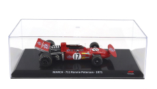 Edicola March F1  711 Team Stp N 17 Season 1971 Ronnie Peterson - Con Vetrina - With Showcase 1:24 Red