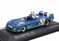 Edicola Matra simca Ms670b 3.0l V12 Team Matra Sport N 7 Winner 24h Le Mans 1974 Henri Pescarolo - Gerard Larrousse 1:43 Bluette Zelená Bílá