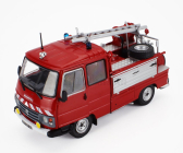 Edicola Peugeot J9 Desautel Fire Engine 1982 1:43 Červená Stříbrná