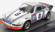Edicola Porsche 911 Carrera 2.8 Rsr Coupe Team Martini Racing N 8 Winner Targa Florio 1973 Herbert Muller - Gijs Van Ennep 1:43 Stříbrná Červená Modrá