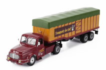 Edicola Willeme Lc610 Truck Transports Du Cerf 1952 - Without Card Box 1:43 Červená Oranžová Zelená