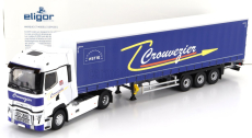 Eligor Renault T520 Truck Telonato Crouvezier Transports 2021 1:43 Bílá Modrá