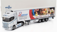 Eligor Scania S500 Semi Frigo Truck Cassonato Chereau Transports Blanc Disgroup 2024 1:43 Bílá