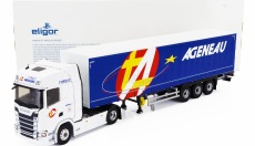 Eligor Scania S500 Truck Semi-frigo Ageneau Transports 2020 1:43 Bílá Modrá