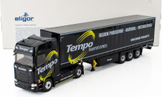 Eligor Scania S500 Truck Telonato Tempo Transports 2018 1:43 Black