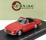 Esval model Osca 1600gt Fissore Cabriolet Open 1963 1:43 Červená Černá