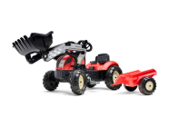 FALK - Šlapací traktor Kiddy Farm s nakladačem a vlečkou