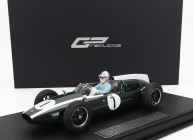Gp-replicas Cooper F1  T53 N 1 Pole Position Winner British Silverstone Gp World Champion (with Pilot Figure) 1960 Jack Brabham 1:18 Zelená