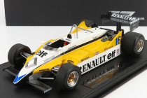 Gp-replicas Renault F1  Re30b V6 Turbo Team Renault Elf N 16 Season 1982 Rene Arnoux - Con Vetrina - With Showcase 1:18 Bílá Žlutá Černá