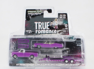 Greenlight Chevrolet C-30 Pick-up 1972 With Trailer + Cadillac Eldorado Cabriolet Open 1974 - True Romance 1:64 Lillac