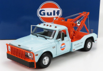 Greenlight Chevrolet C-30 Pick-up Gulf Carro Attrezzi - Wrecker Road Service 1969 1:18 Světle Modrá