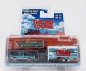 Greenlight Ford usa F-250 Pick-up 1967 With Trailer + Thunderbird Cabriolet Open 1966 - Thelma & Louise 1:64 Zelená