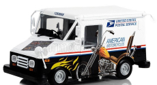 Greenlight Grumman Llv Truck Van Usps Mail Post American Motorcycles 2010 1:18 Bílá Černá