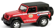 Greenlight Jeep Wrangler Lifeguard Florida Beach 2011 1:64 Červená Bílá