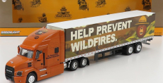 Greenlight Mack Anthem Truck 2019 - Help Prevent Wildfires Smokey Bear 1:64 Světle Hnědá Bílá