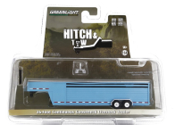Greenlight Trailer Rimorchio 26 Foot Livestock 2-assi 2000 1:64 Světle Modrá