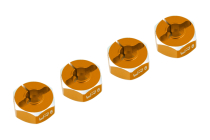 Hliníkové HEX unašeče kola 12x6mm, 4ks, oranžový