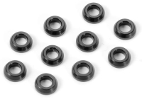 Hliníkové kuželové podložky 3x6x2,0 mm (10 ks), černá
