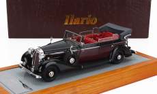 Ilario-model Horch 951a Pullman Original Car Cabriolet Open 1937 1:43 Black Bordeaux