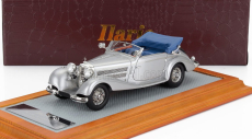 Ilario-model Mercedes benz 540k Sn154157 Sindelfingen Cabriolet A Open 1937 1:43 Stříbrná Modrá