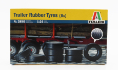 Italeri Accessories Set 8x Rubber Tires For Truck 1:24 /