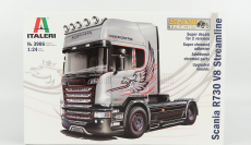 Italeri Scania R730 Tractor Truck V8 Streamline Silver Griffin 2-assi 2011 1:24 /