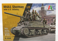 Italeri Sherman M4a1 Sherman Tank  With 10 Figures Us Infantry 1942 1:35 /