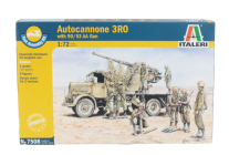 Italeri Truck Autocannone 2-assi 3ro With 90/53 Aa Military Gun 1:72 /