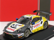 Ixo-models Porsche 911 991 4.0l Gt3 Team Rowe Racing N 99 24h Spa 2020 K.bachler - D.werner - J.andlauer 1:43 Žlutá Bílá Šedá