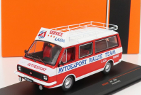 Ixo-models RAF 2203 Minibus Team Rally Lada Service Assistance 1984 1:43 Červená Bílá