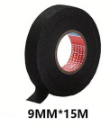 Izolační páska PET textilní 9mm x 15m černá, pro kabelové svazky