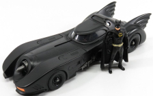 Jada Batman Batmobile Movie 1989 With Batman Figure 1:24 Matt Black