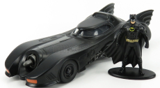Jada Batman Batmobile Movie 1989 With Batman Figure 1:32 Matt Black