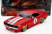 Jada Chevrolet Camaro N 1 Racing Coupe 1969 1:24 Červená Bílá