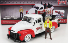Jada Chevrolet Chevy Pick-up Tapatio 1953 With Charro Figure 1:24 Bílá Červená