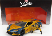 Jada Chevrolet Corvette 2020 - Marvel X-men Wolverine 1:24 Zlatá Modrá